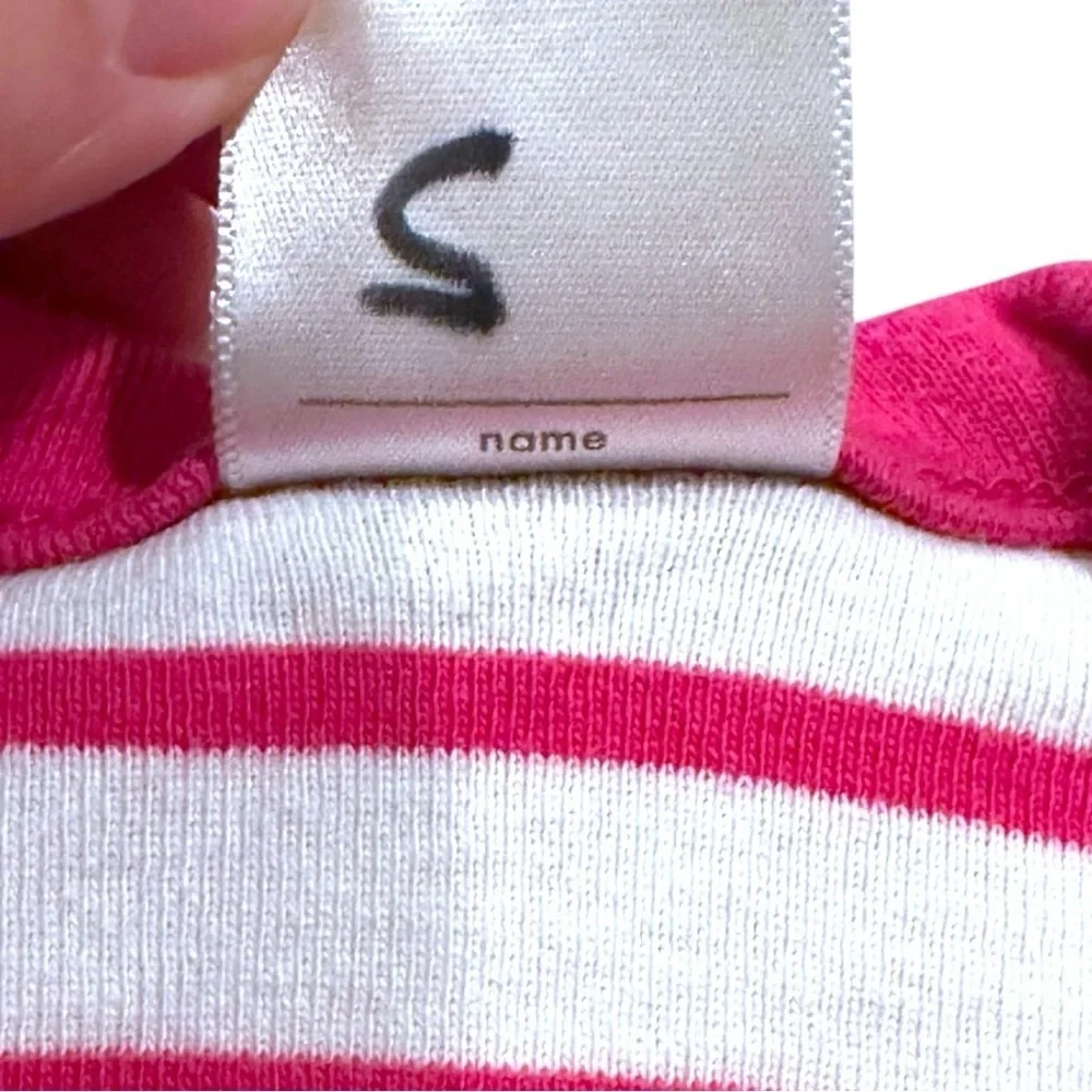 Hanna Andersson Pink & White Striped Organic Cotton Bodysuit 0–3 Months